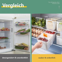 Lade das Bild in den Galerie-Viewer, CRELIV Korbeinsatz Kühlschrank Organizer mit Deckel für Küche Aufbewahrung, 4er-Set, schön Geschenkbox verpackt, BPA Frei
