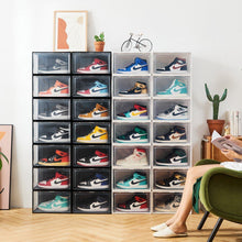 Lade das Bild in den Galerie-Viewer, CRELIV Schuhbox (ab 2 Stück), hochwertige Schuhkiste, Schuhaufbewahrung als idealer Ersatz von Schuhschrank, Stapelbox mit magnetischer Seitenöffnung für Garderobe, für Schuhe bis Größe 48
