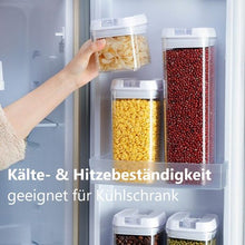 Lade das Bild in den Galerie-Viewer, CRELIV Vorratsdose 7 Stück für KÜCHE, Aufbewahrungsbox aus Plastik mit Deckel, Luftdicht &amp; Stapelbar, BPA Frei, schön Geschenkbox verpackt, 1 Packung, 7-tlg., Kühlschrank geeignet
