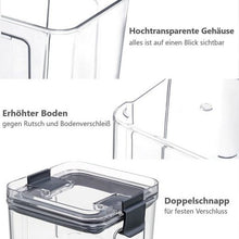 Lade das Bild in den Galerie-Viewer, CRELIV Vorratsdose 6 Stück für KÜCHE, Aufbewahrungsbox aus Plastik mit Deckel, Luftdicht &amp; Stapelbar, BPA Frei, schön Geschenkbox verpackt, 1 Packung, 6-tlg., Kühlschrank geeignet
