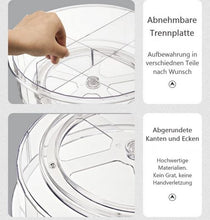 Lade das Bild in den Galerie-Viewer, CRELIV Gewürzregal Drehbar, 30cm bis zu 4 Fächer Unterteilt, Organizer für Küche Aufbewahrung
